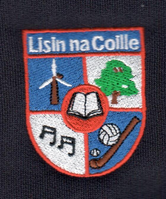LÍSIN NA COILLE NATIONAL SCHOOL NAVY ROUND NECK CRESTED SWEAT SHIRT