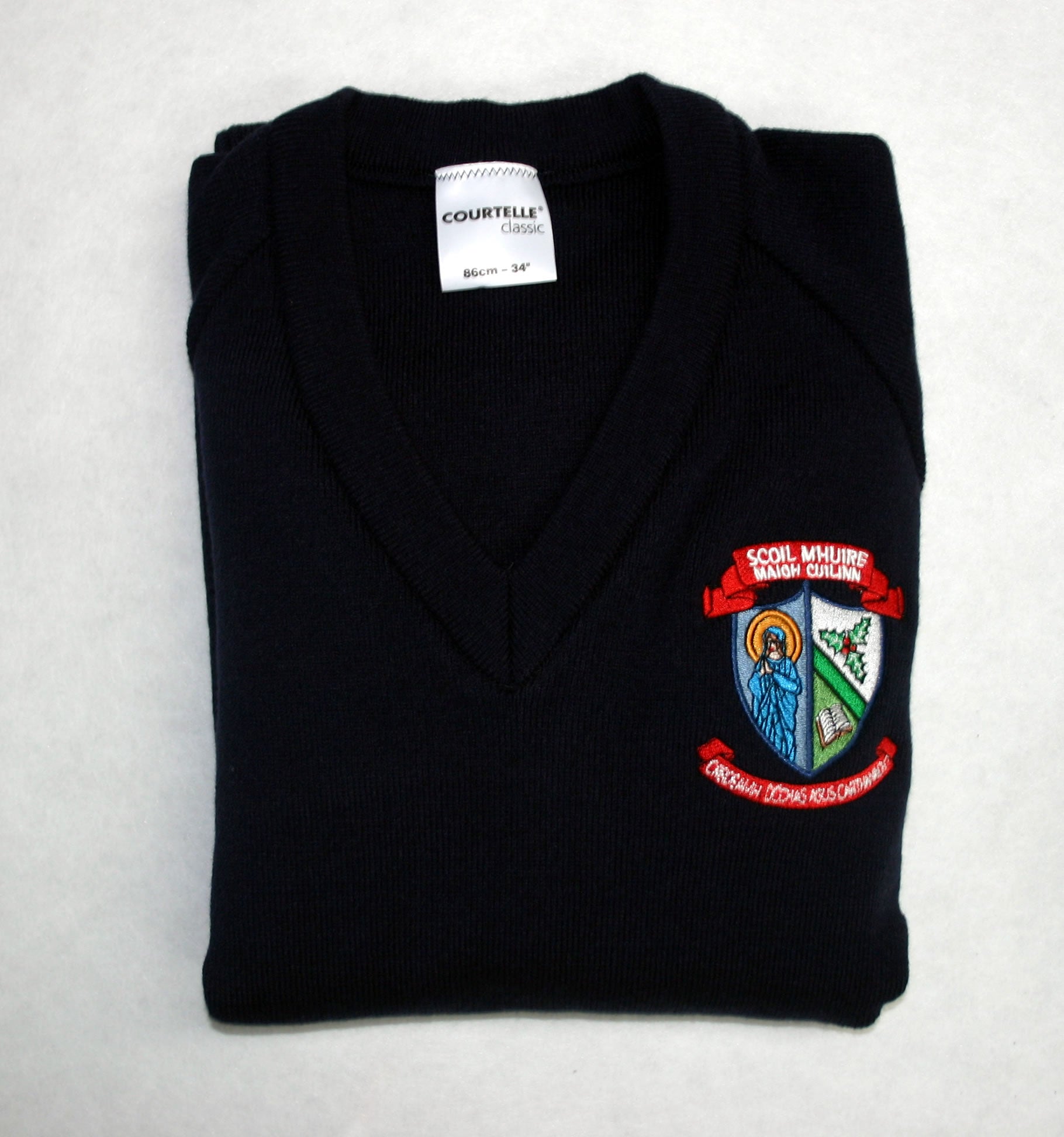 SCOIL MHUIRE MOYCULLEN NAVY KNITTED JUMPER