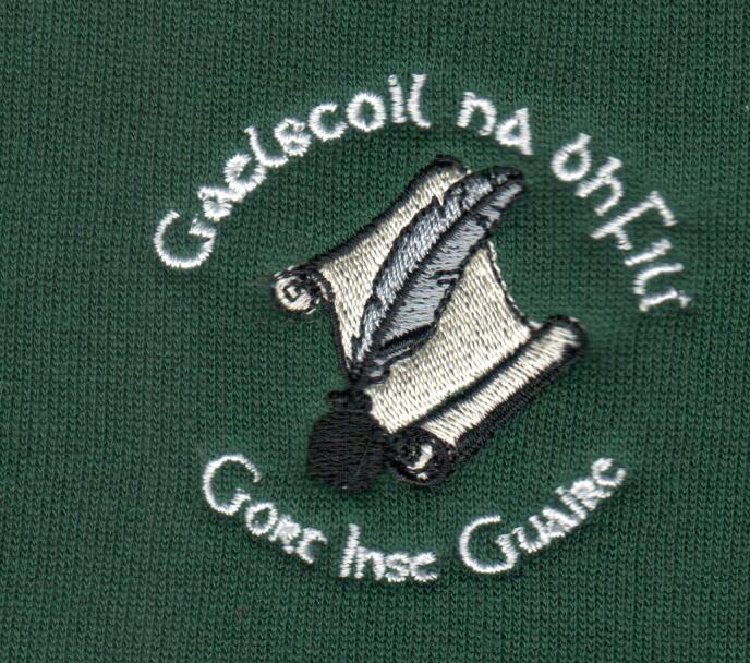 GAEL SCOIL GORT GREEN SWEAT SHIRT WITH SCHOOL CREST