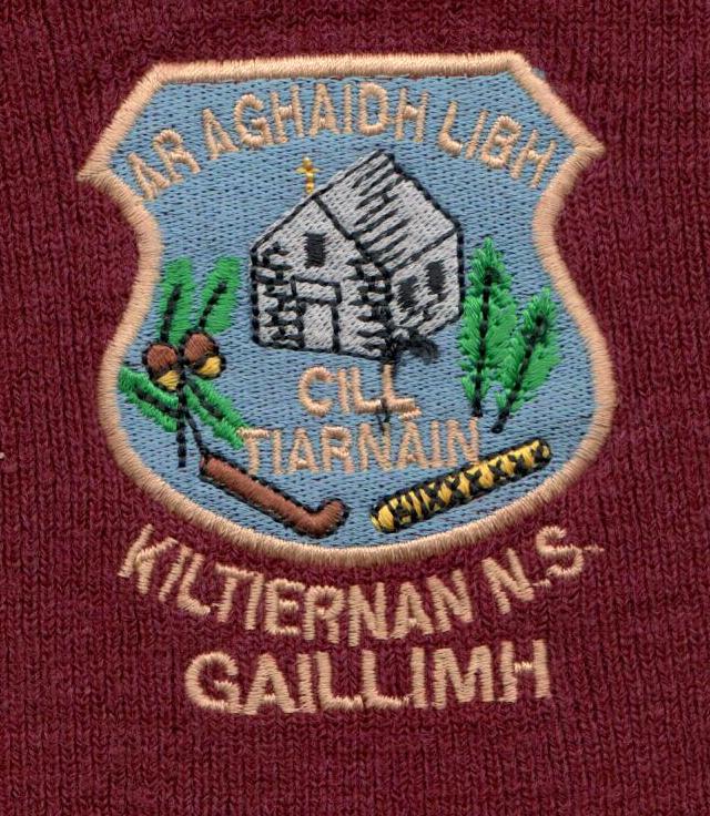 KILTIERNAN NATIONAL SCHOOL BURGANDY KNITTED V-NECK JUMPER