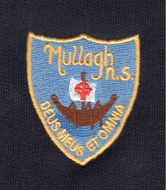 MULLAGH NATIONAL SCHOOL NAVY V NECK KNITTED JUMPER