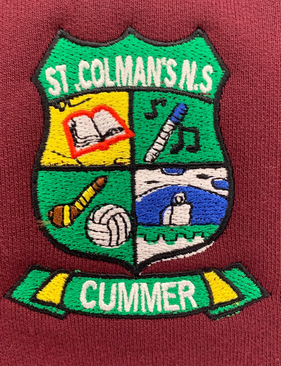ST COLEMANS CUMMER MAROON SWEATSHIRT WITH CREST